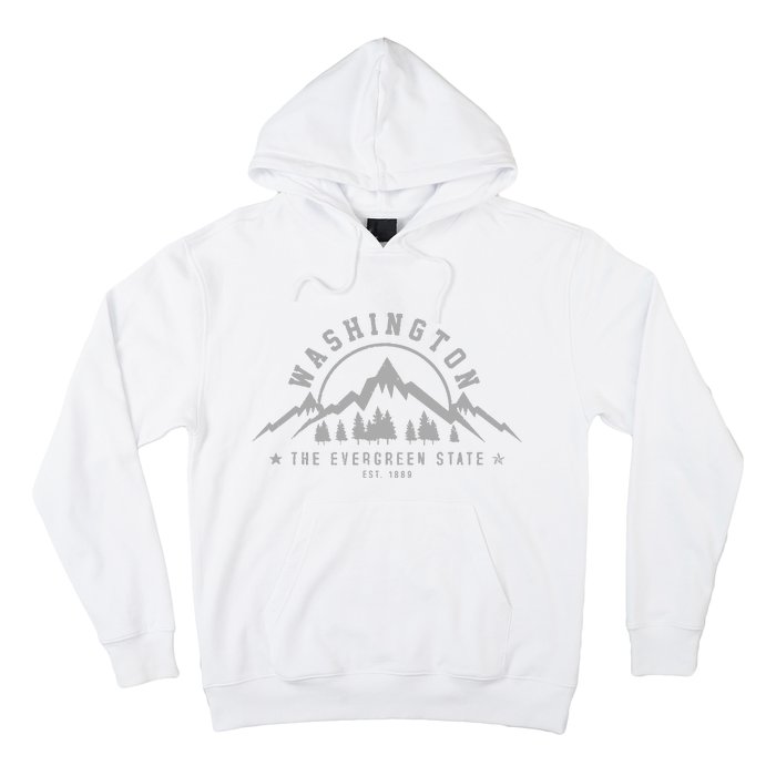 Washington The Evergreen State Nature Mountains Outdoor Gift Hoodie