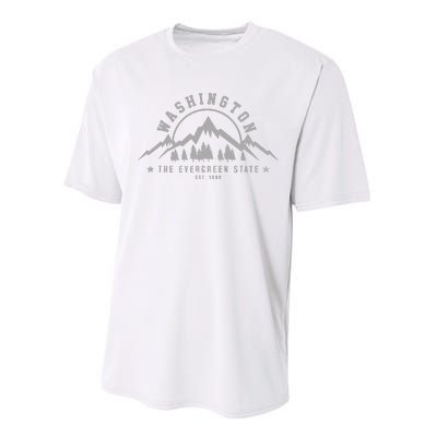 Washington The Evergreen State Nature Mountains Outdoor Gift Performance Sprint T-Shirt