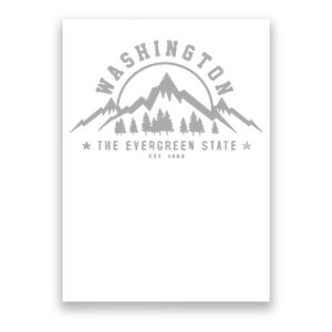 Washington The Evergreen State Nature Mountains Outdoor Gift Poster