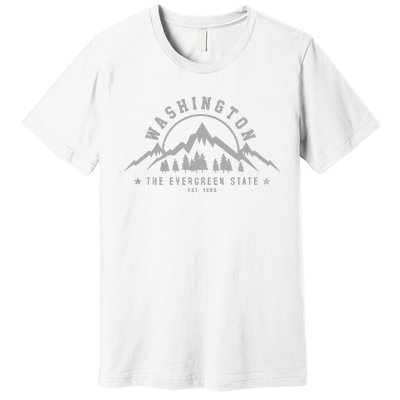 Washington The Evergreen State Nature Mountains Outdoor Gift Premium T-Shirt