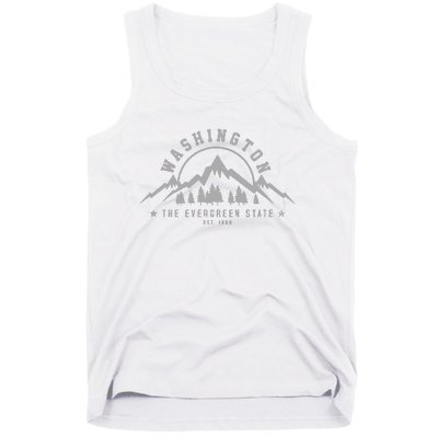 Washington The Evergreen State Nature Mountains Outdoor Gift Tank Top