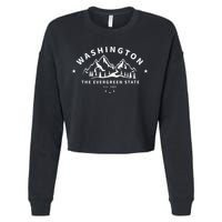 Washington The Evergreen State Cropped Pullover Crew