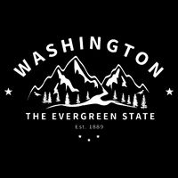 Washington The Evergreen State Cropped Pullover Crew