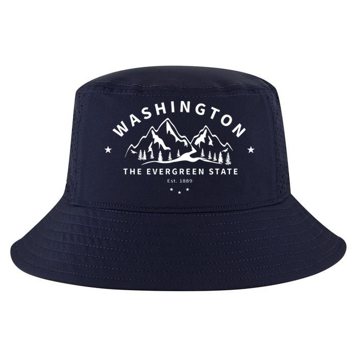 Washington The Evergreen State Cool Comfort Performance Bucket Hat