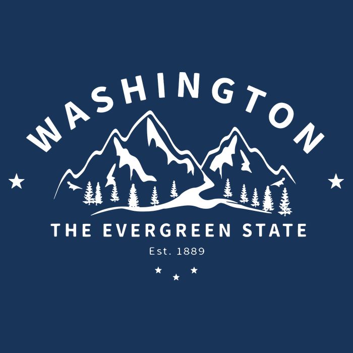 Washington The Evergreen State Button