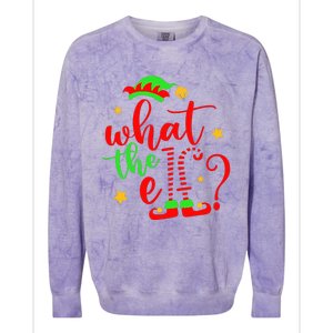 What The Elf Christmas Pajama Xmas Holiday Girl Funny Colorblast Crewneck Sweatshirt