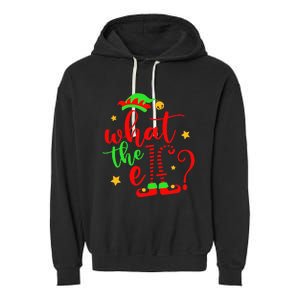 What The Elf Christmas Pajama Xmas Holiday Girl Funny Garment-Dyed Fleece Hoodie