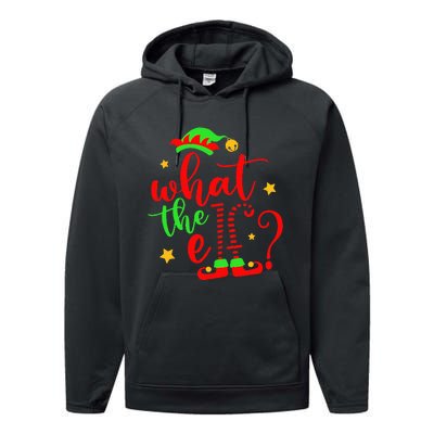 What The Elf Christmas Pajama Xmas Holiday Girl Funny Performance Fleece Hoodie