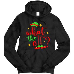 What The Elf Christmas Pajama Xmas Holiday Girl Funny Tie Dye Hoodie