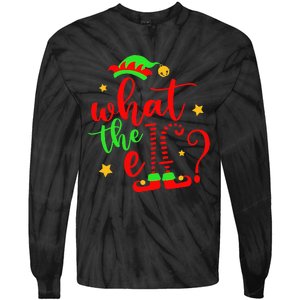 What The Elf Christmas Pajama Xmas Holiday Girl Funny Tie-Dye Long Sleeve Shirt