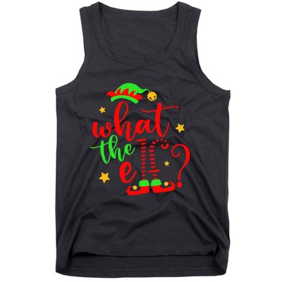 What The Elf Christmas Pajama Xmas Holiday Girl Funny Tank Top