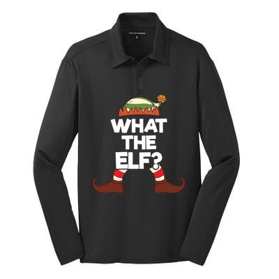 What The Elf Christmas Family Matching Confused Elf Costume Gift Silk Touch Performance Long Sleeve Polo