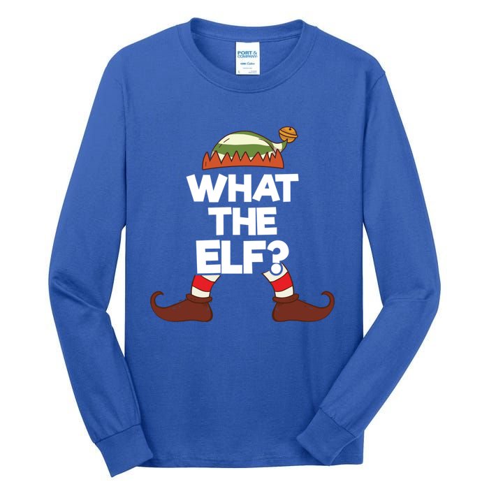 What The Elf Christmas Family Matching Confused Elf Costume Gift Tall Long Sleeve T-Shirt