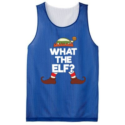 What The Elf Christmas Family Matching Confused Elf Costume Gift Mesh Reversible Basketball Jersey Tank