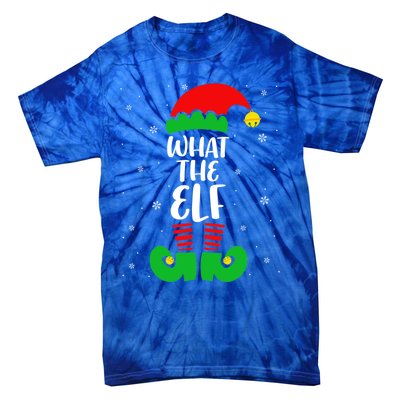 What The Elf Funny Christmas Elf Lover Matching Family Gift Tie-Dye T-Shirt