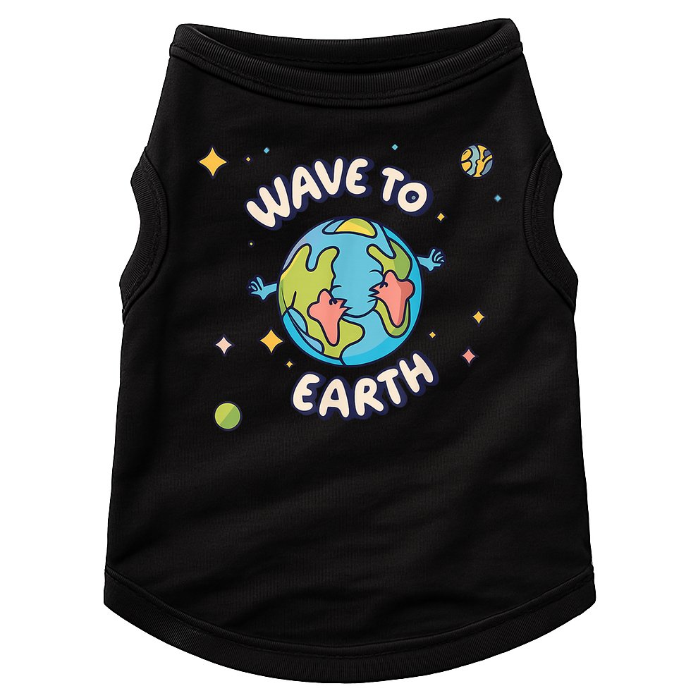 Wave To Earth Happy Earth Day Doggie Tank