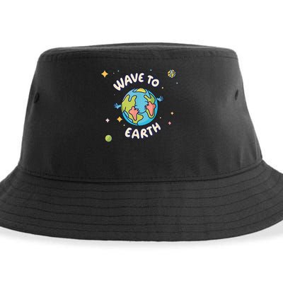 Wave To Earth Happy Earth Day Sustainable Bucket Hat
