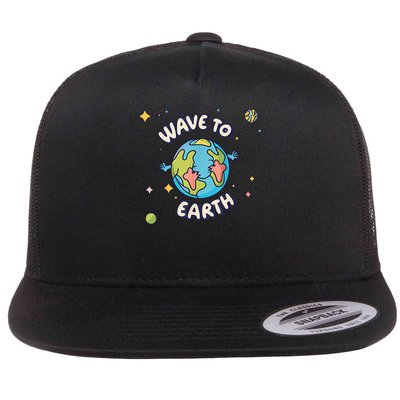 Wave To Earth Happy Earth Day Flatbill Hat