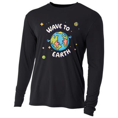 Wave To Earth Happy Earth Day Cooling Performance Long Sleeve Crew