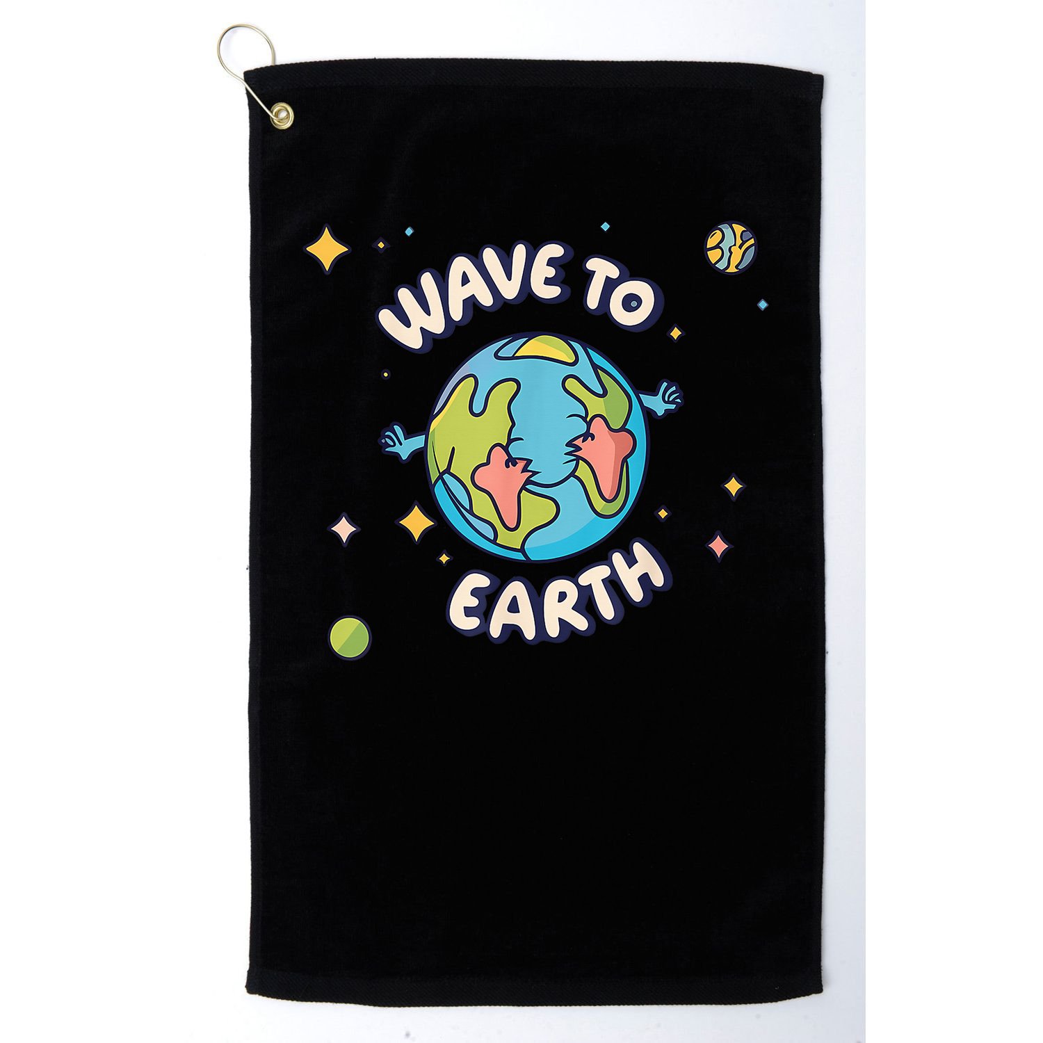 Wave To Earth Happy Earth Day Golf Towel