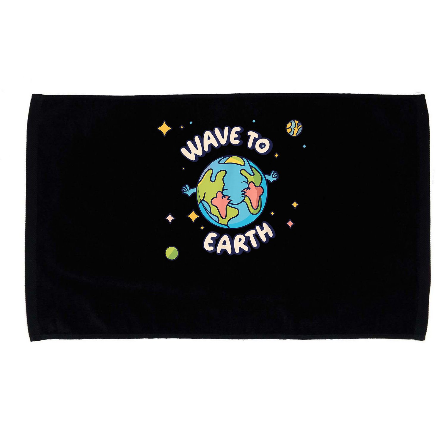 Wave To Earth Happy Earth Day Microfiber Hand Towel