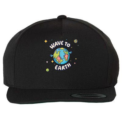 Wave To Earth Happy Earth Day Wool Snapback Cap