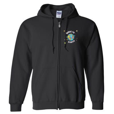 Wave To Earth Happy Earth Day Full Zip Hoodie