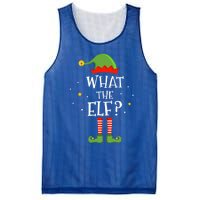 What The Elf Funny Christmas Matching Family Pajama Funny Gift Mesh Reversible Basketball Jersey Tank