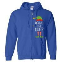 What The Elf Funny Christmas Matching Family Pajama Funny Gift Full Zip Hoodie