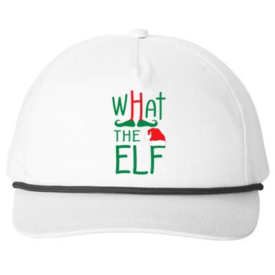 What The Elf Funny Ugly Christmas Xmas Gift Snapback Five-Panel Rope Hat