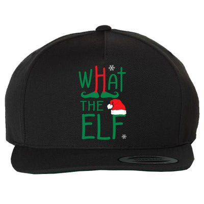 What The Elf Funny Ugly Christmas Xmas Gift Wool Snapback Cap