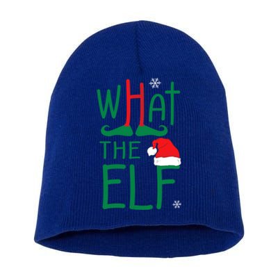 What The Elf Funny Ugly Christmas Xmas Gift Short Acrylic Beanie