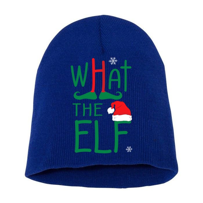 What The Elf Funny Ugly Christmas Xmas Gift Short Acrylic Beanie