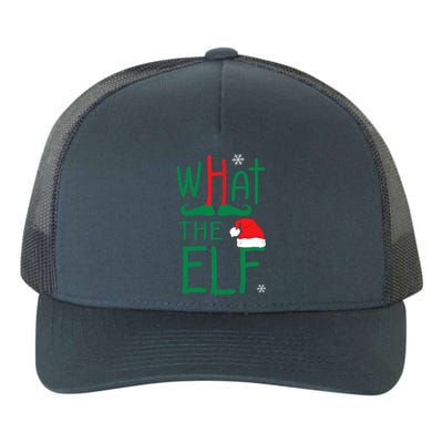 What The Elf Funny Ugly Christmas Xmas Gift Yupoong Adult 5-Panel Trucker Hat