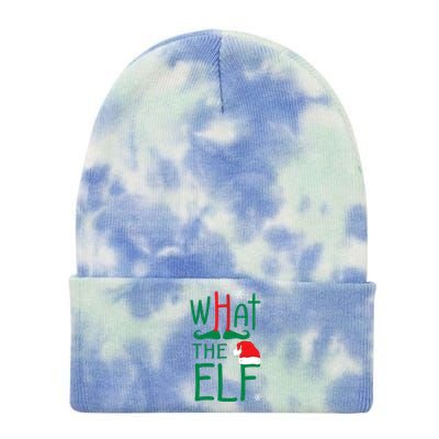 What The Elf Funny Ugly Christmas Xmas Gift Tie Dye 12in Knit Beanie