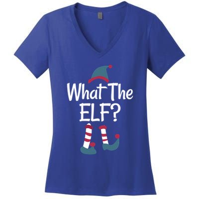 What The Elf Group Matching Family Christmas Gift Outfit Cool Gift Women's V-Neck T-Shirt