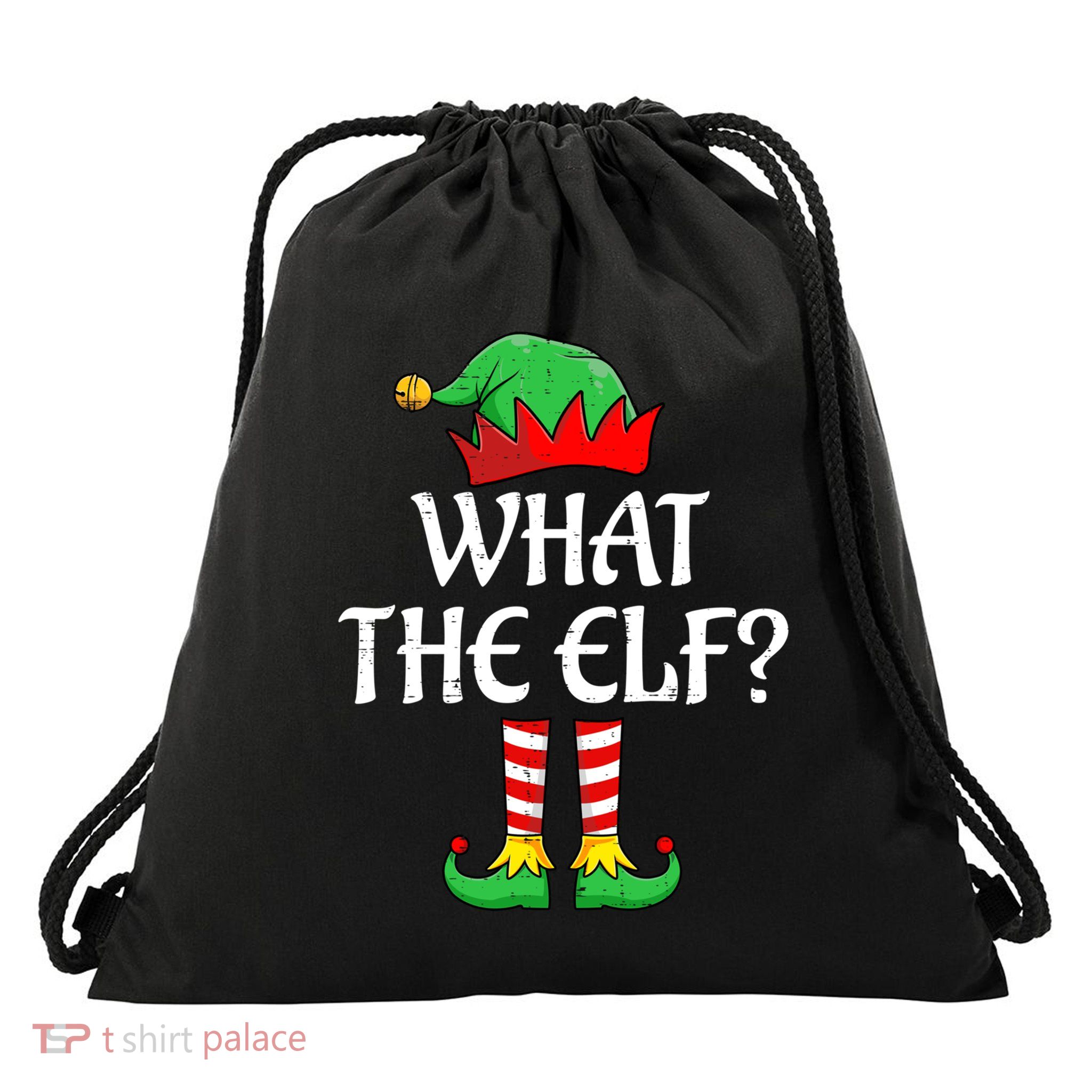 What The Elf Matching Family Christmas Gift Drawstring Bag