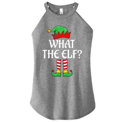 What The Elf Matching Family Christmas Gift Women’s Perfect Tri Rocker Tank