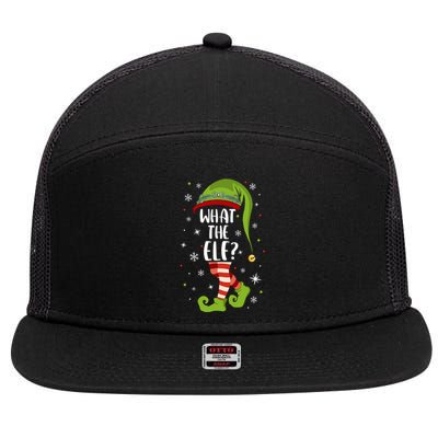 What The Elf Christmas Family Matching Xmas Group Funny Funny Gift 7 Panel Mesh Trucker Snapback Hat