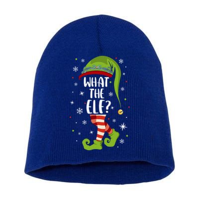 What The Elf Christmas Family Matching Xmas Group Funny Funny Gift Short Acrylic Beanie