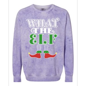 What The Elf Family Matching Christmas Group Gift Pajama Gift Colorblast Crewneck Sweatshirt