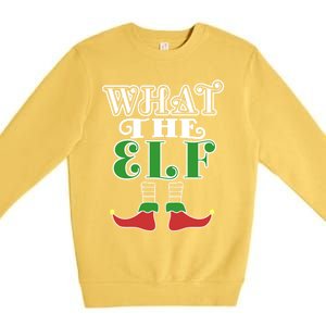 What The Elf Family Matching Christmas Group Gift Pajama Gift Premium Crewneck Sweatshirt