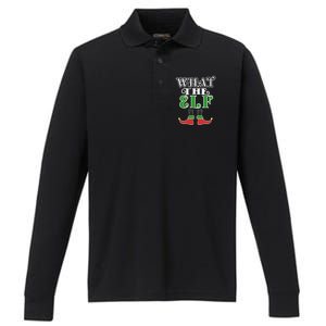 What The Elf Family Matching Christmas Group Gift Pajama Gift Performance Long Sleeve Polo