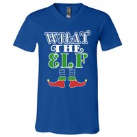 What The Elf Family Matching Christmas Group Gift Pajama Gift V-Neck T-Shirt