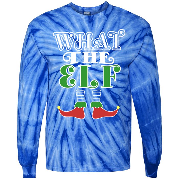 What The Elf Family Matching Christmas Group Gift Pajama Gift Tie-Dye Long Sleeve Shirt