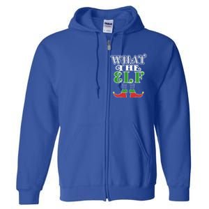 What The Elf Family Matching Christmas Group Gift Pajama Gift Full Zip Hoodie