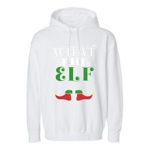 What The Elf Family Matching Christmas Group Gift Pajama Gift Garment-Dyed Fleece Hoodie