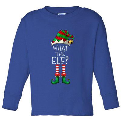 What The Elf Matching Family Group Christmas Party Pajama Great Gift Toddler Long Sleeve Shirt