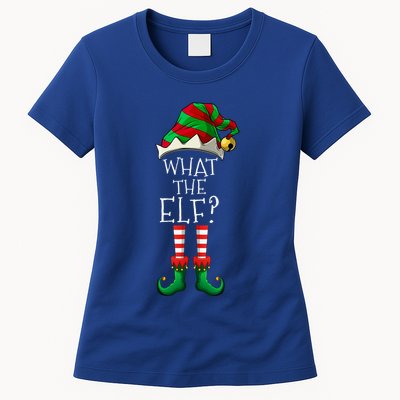 What The Elf Matching Family Group Christmas Party Pajama Great Gift Womens T-Shirt