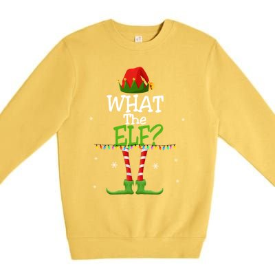 What The Elf Family Matching Funny Christmas Tees Adult Gift Premium Crewneck Sweatshirt